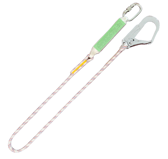 energy absorber with big single-head hook(Colorful braided rope)